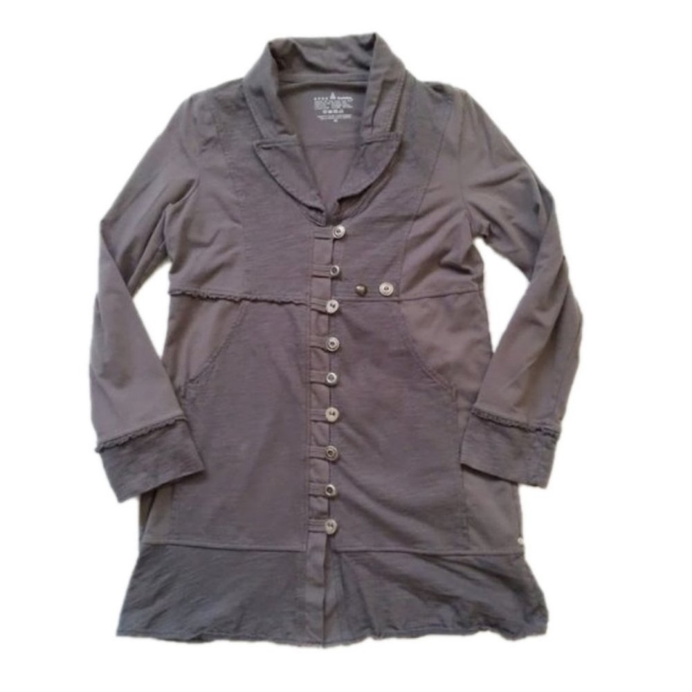 Neon Buddha gray tunic jacket embellished